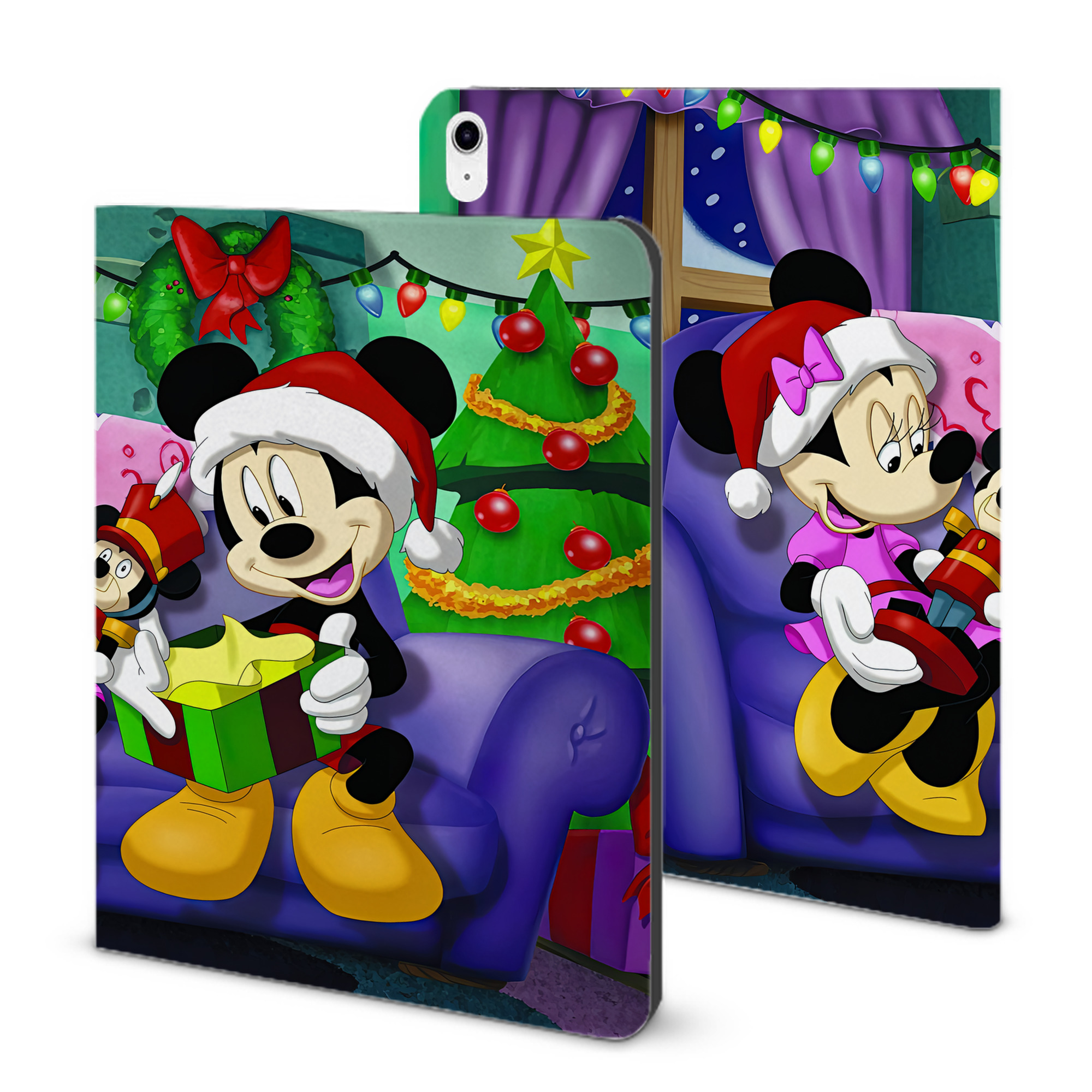 （画像用） ミッキーマウス Mickey Mouse IPad ケース ブック型 PUレザー TPU 耐衝撃 軽量 薄型 ペン収納なし 全面保護 IPad 各モデル対応
